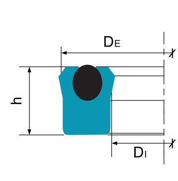Desenho técnico de Gaxeta modelo U-2